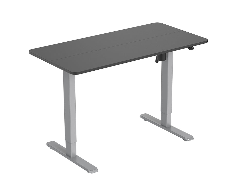 Equip Piètement de bureau électrique assis-debout avec plateau de table, gris