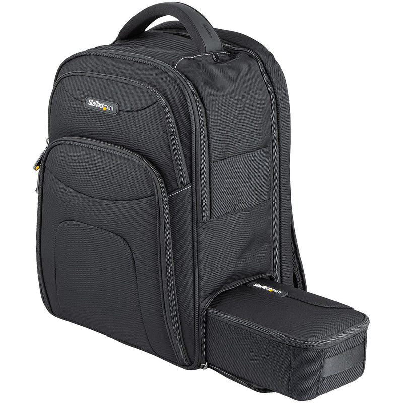 StarTech.com 15.6" Laptop Rucksack mit abnehmbarer Zubehörtasche - Ergonomischer IT Rucksack für IT Techniker/Profi - Robuster Notebook/Laptop Rucksack - Gepolsterter Business Rucksack