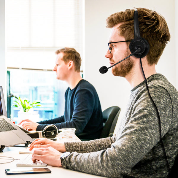 LogiLink HS0056 Kopfhörer & Headset Kabelgebunden Kopfband Büro/Callcenter USB Typ-A Schwarz