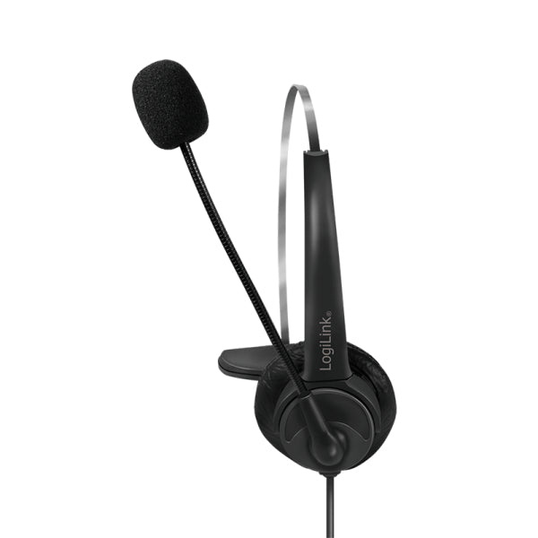 LogiLink HS0056 Kopfhörer & Headset Kabelgebunden Kopfband Büro/Callcenter USB Typ-A Schwarz