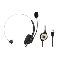 LogiLink HS0056 Kopfhörer & Headset Kabelgebunden Kopfband Büro/Callcenter USB Typ-A Schwarz