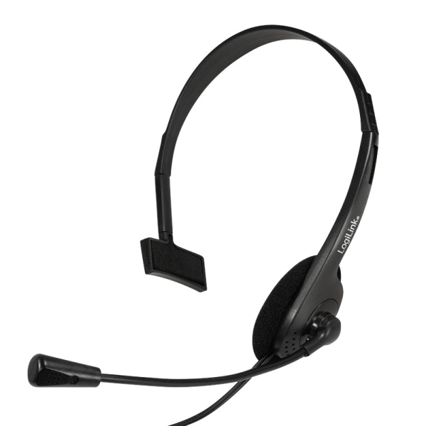 LogiLink HS0054 Kopfhörer & Headset Kabelgebunden Kopfband Büro/Callcenter Schwarz