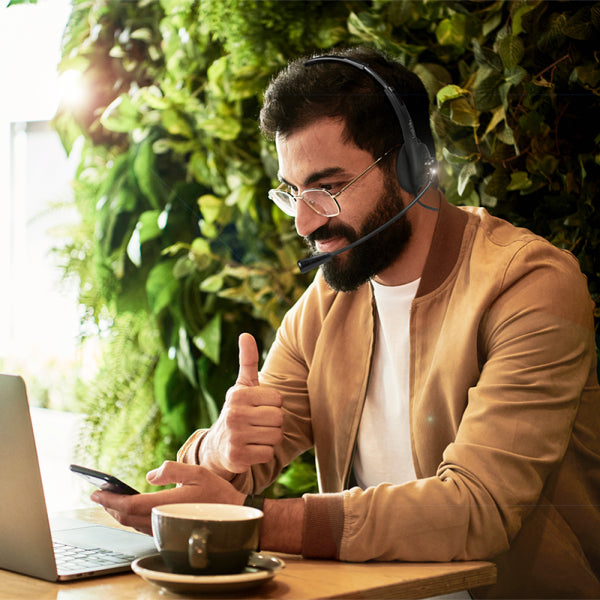 LogiLink HS0054 Kopfhörer & Headset Kabelgebunden Kopfband Büro/Callcenter Schwarz
