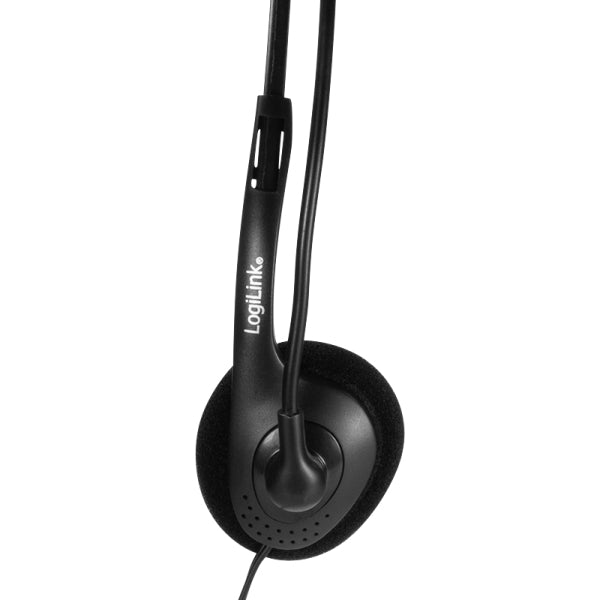 LogiLink HS0054 Kopfhörer & Headset Kabelgebunden Kopfband Büro/Callcenter Schwarz