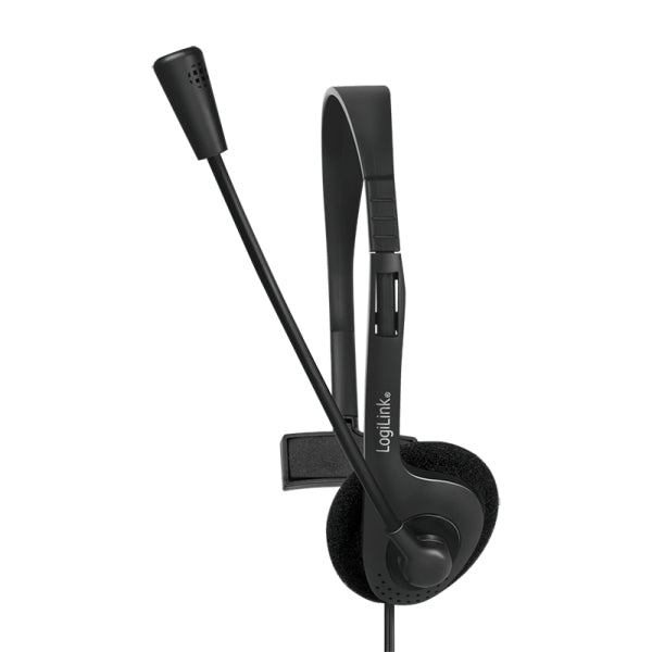 LogiLink HS0054 Kopfhörer & Headset Kabelgebunden Kopfband Büro/Callcenter Schwarz