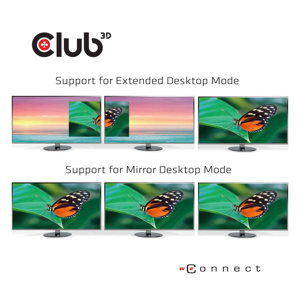 CLUB3D UNIVERSAL USB Gen1 Typ-C Triple Display Dynamic PD Ladestation mit 65 Watt PS (VGA, HDMI, DP, ETHERNET)