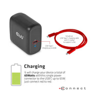 CLUB3D UNIVERSAL USB Gen1 Typ-C Triple Display Dynamic PD Ladestation mit 65 Watt PS (VGA, HDMI, DP, ETHERNET)