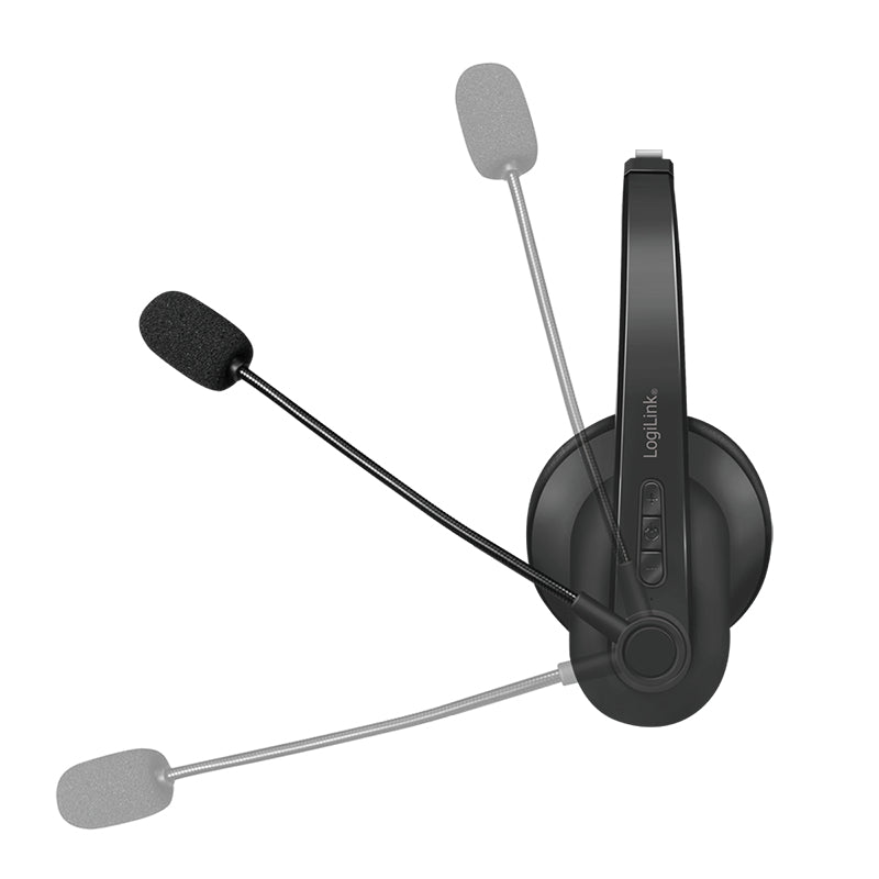 LogiLink BT0059 Headphones & Headset Wireless Headband Office/Call Center Bluetooth Charging Station Black