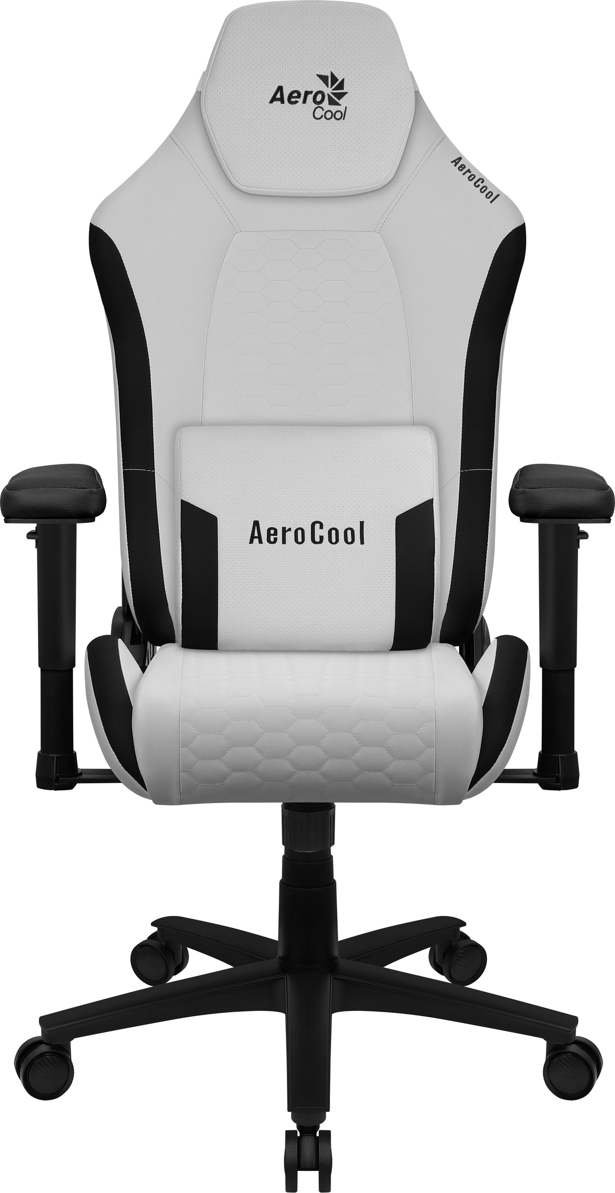 Aerocool CROWNMOONSW Videospiel-Stuhl Universal-Gamingstuhl Gepolsterter Sitz Weiß