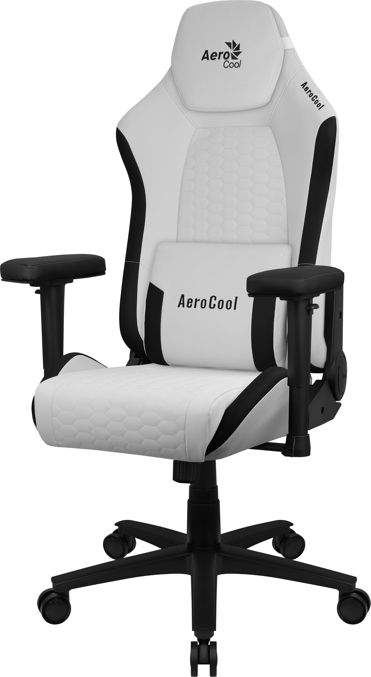 Aerocool CROWNMOONSW Videospiel-Stuhl Universal-Gamingstuhl Gepolsterter Sitz Weiß