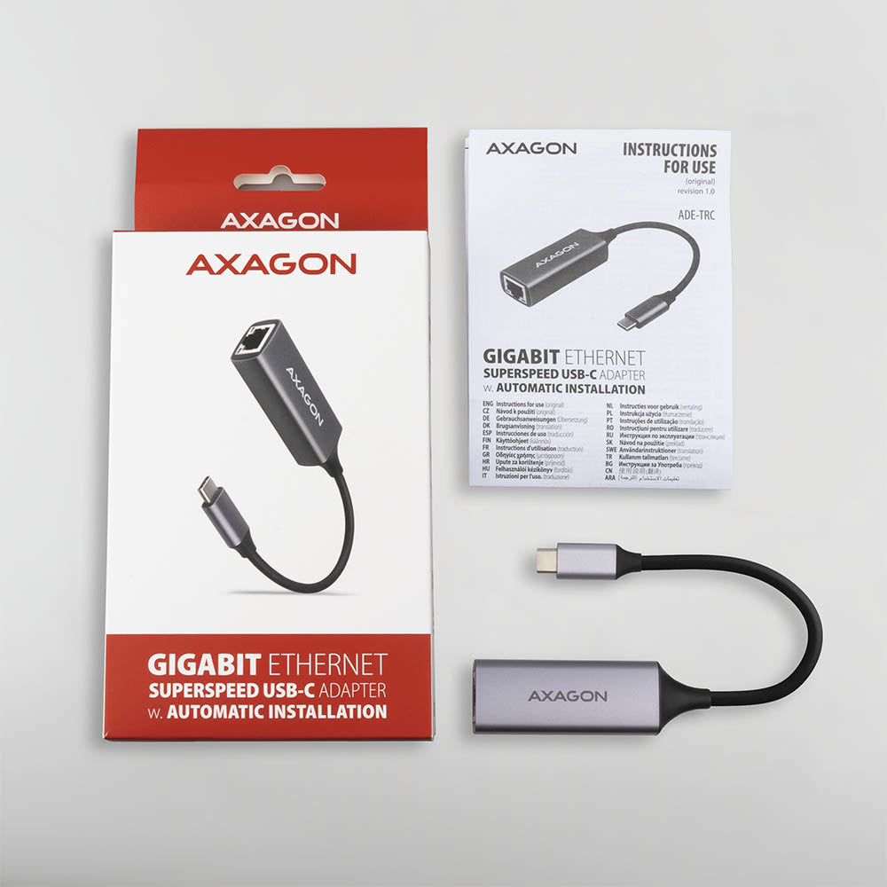 Axagon ADE-TRC SuperSpeed USB-C Gigabit Ethernet Adapter