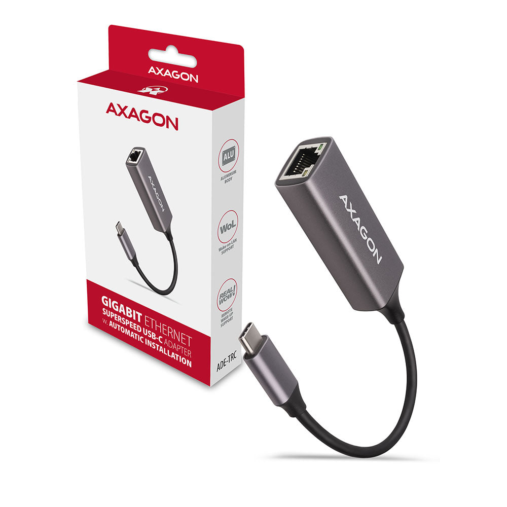 Axagon ADE-TRC SuperSpeed USB-C Gigabit Ethernet Adapter