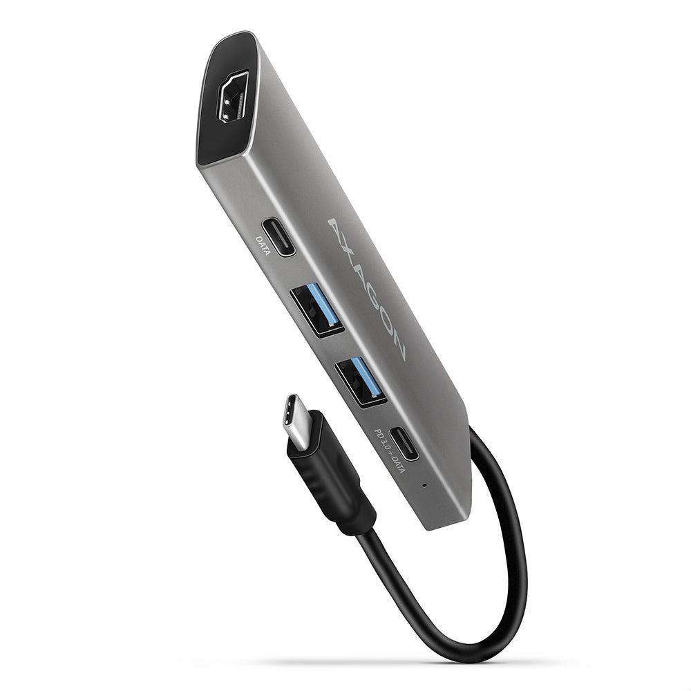 Axagon HMC-5G2 USB 10Gbps hub, 2x USB-A, 2x USB-C, HDMI 4k/60Hz, PD 100W, USB-C Kabel