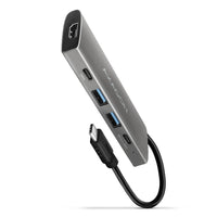 Axagon HMC-5G2 USB 10Gbps hub, 2x USB-A, 2x USB-C, HDMI 4k/60Hz, PD 100W, USB-C Kabel