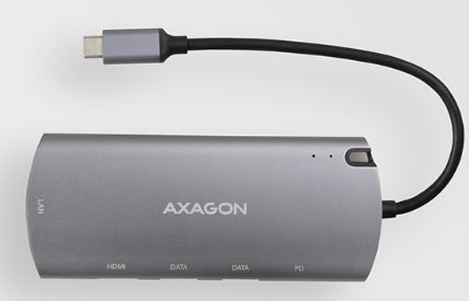 Axagon HMC-6M2 USB 3.2 Gen 1 hub, 2x USB-A, HDMI, RJ-45, SATA M.2, PD 100W, USB-C Kabel