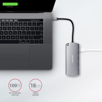 Axagon HMC-6M2 USB 3.2 Gen 1 hub, 2x USB-A, HDMI, RJ-45, SATA M.2, PD 100W, USB-C Kabel