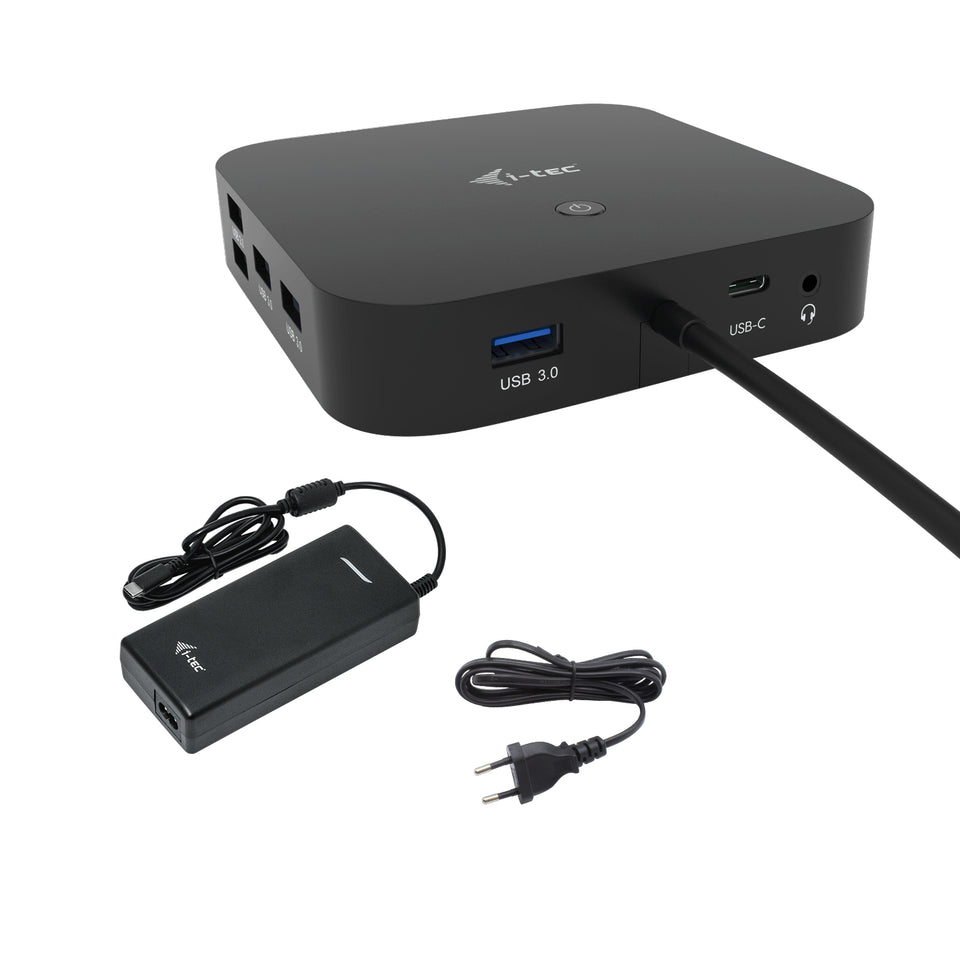 i-tec USB-C HDMI DP Docking Station with Power Delivery 100W + Universal Charger 100W