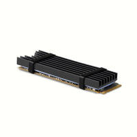 Axagon CLR-M2L6 Alu-Passivkühler für alle M.2-SSD-Festplatten Gr. 2280, Höhe 6 mm.