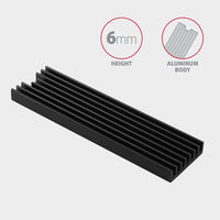Axagon CLR-M2L6 Alu-Passivkühler für alle M.2-SSD-Festplatten Gr. 2280, Höhe 6 mm.