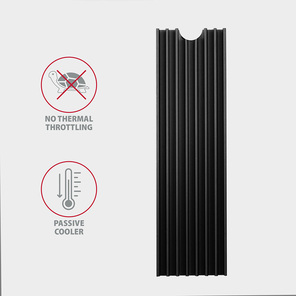 Axagon CLR-M2L6 Alu-Passivkühler für alle M.2-SSD-Festplatten Gr. 2280, Höhe 6 mm.