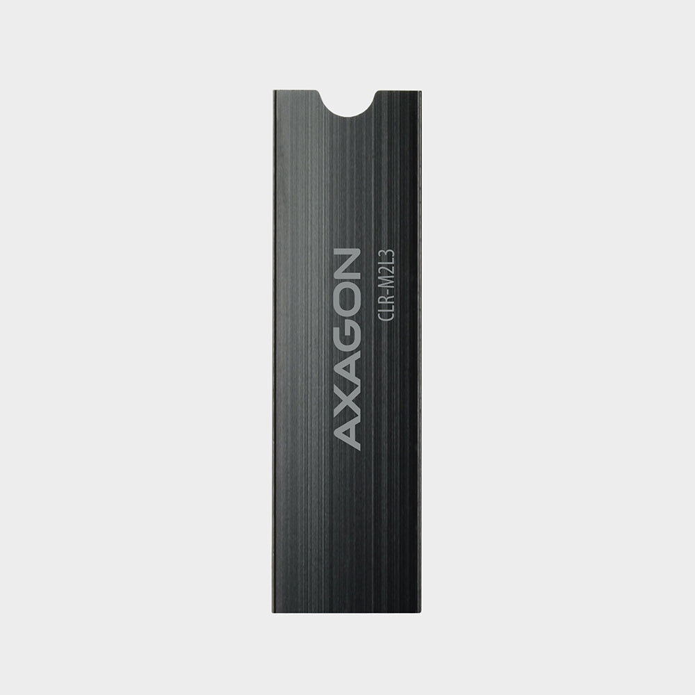 Axagon CLR-M2L3 Alu-Passivkühler für alle M.2-SSD-Festplatten Gr. 2280, Höhe 3 mm
