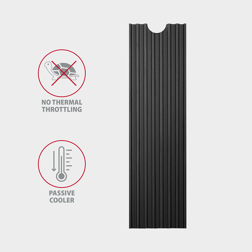 Axagon CLR-M2L3 Alu-Passivkühler für alle M.2-SSD-Festplatten Gr. 2280, Höhe 3 mm