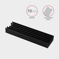 Axagon CLR-M2L10 Alu-Passivkühler für alle M.2-SSD-Festplatten Gr. 2280, Höhe 10 mm.