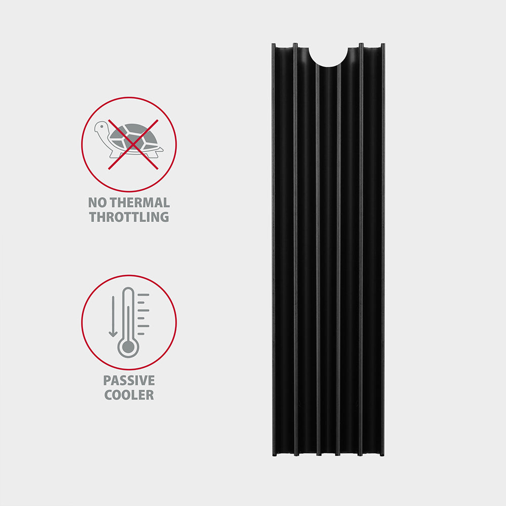 Axagon CLR-M2L10 Alu-Passivkühler für alle M.2-SSD-Festplatten Gr. 2280, Höhe 10 mm.