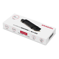 Axagon CLR-M2L10 Alu-Passivkühler für alle M.2-SSD-Festplatten Gr. 2280, Höhe 10 mm.