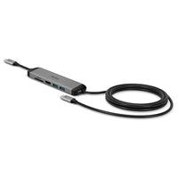 Lindy 43326 laptop-dockingstation & portreplikator Kabelgebunden USB 3.2 Gen 1 (3.1 Gen 1) Type-C Schwarz, Grau