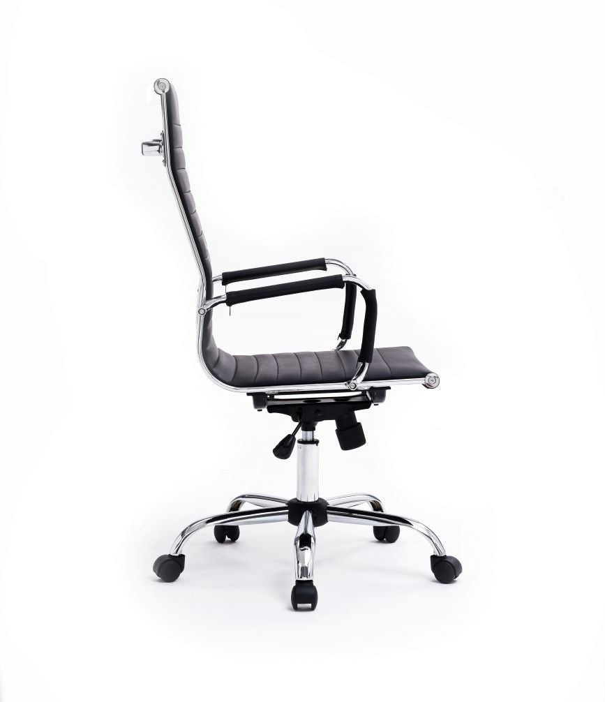 Equip Bürostuhl, Geriffelte Polsterung, Hohe Rückenlehne