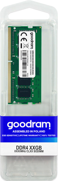Goodram GR2666S464L19/16G Speichermodul 16 GB 1 x 16 GB DDR4 260-pin SO-DIMM