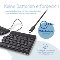 R-Go Tools Ergonomische Tastatur R-Go Split Break mit Pausensoftware, geteilte Tastatur, QWERTZ (DE), kabellos, schwarz