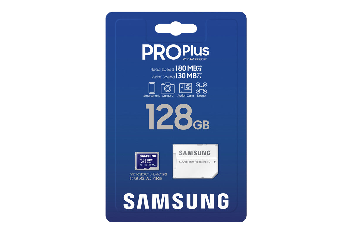Samsung PRO Plus microSD memory card (2023) (incl. SD adapter) - 128 GB