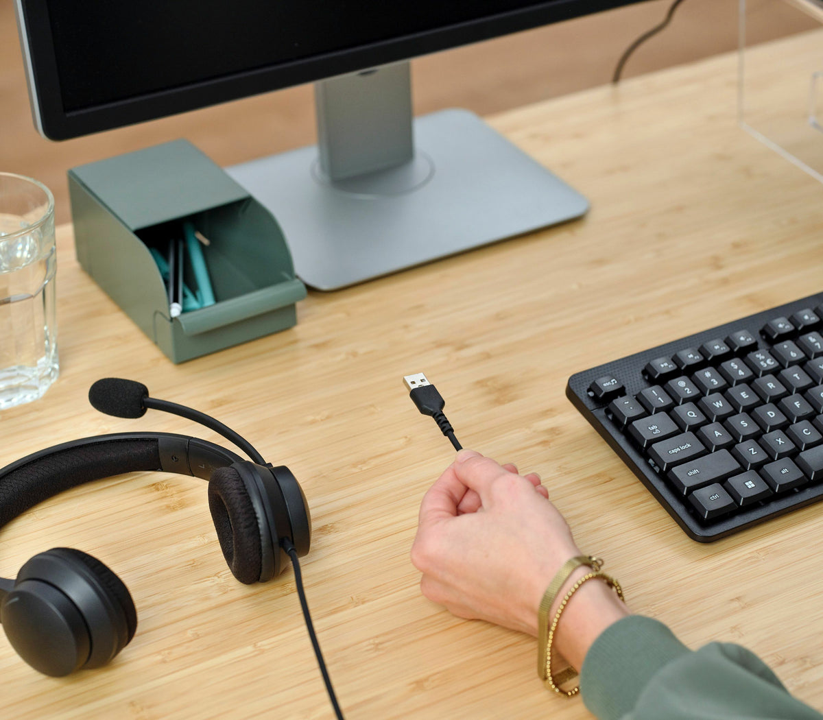 Trust HS-260 Kopfhörer Kabelgebunden Nackenband Büro/Callcenter USB Typ-A Schwarz