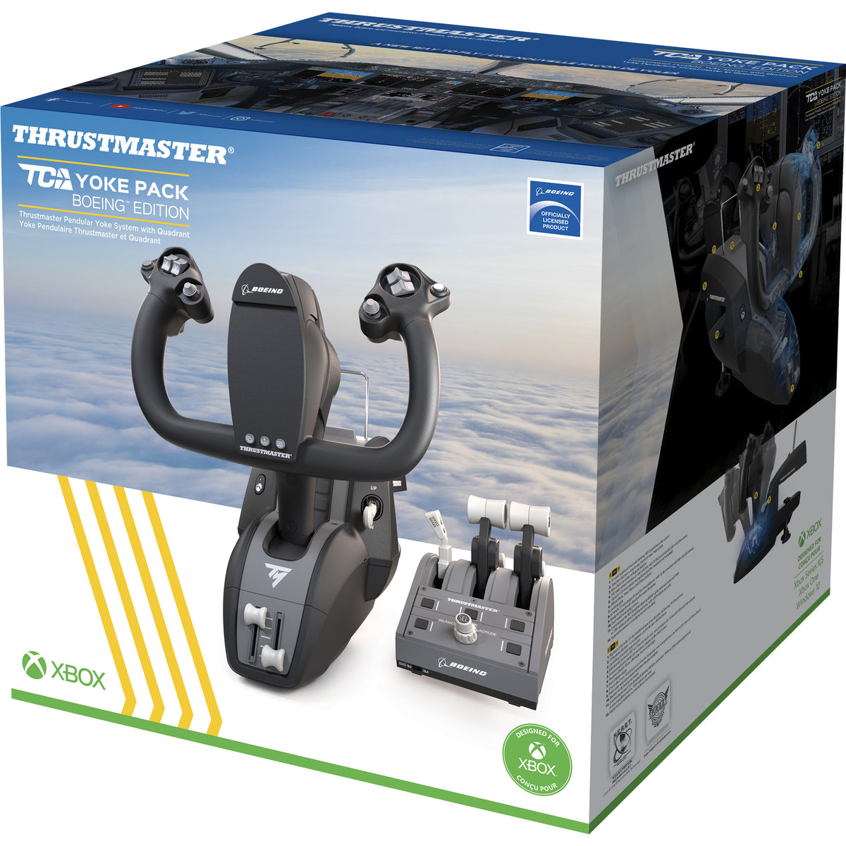 Thrustmaster TCA Yoke Pack Boeing Edition Schwarz, Grau USB Kampfstab PC, Xbox, Xbox One, Xbox One S, Xbox One X, Xbox Series S, Xbox Series X