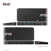 CLUB3D USB Gen1 Typ-C Triple Display DP Alt-Modus Displaylink Dynamic PD Ladestation mit 120 Watt PS