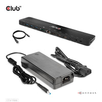 CLUB3D USB Gen1 Typ-C Triple Display DP Alt-Modus Displaylink Dynamic PD Ladestation mit 120 Watt PS
