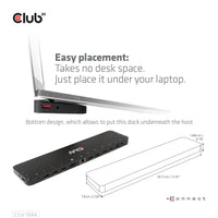 CLUB3D USB Gen1 Typ-C Triple Display DP Alt-Modus Displaylink Dynamic PD Ladestation mit 120 Watt PS