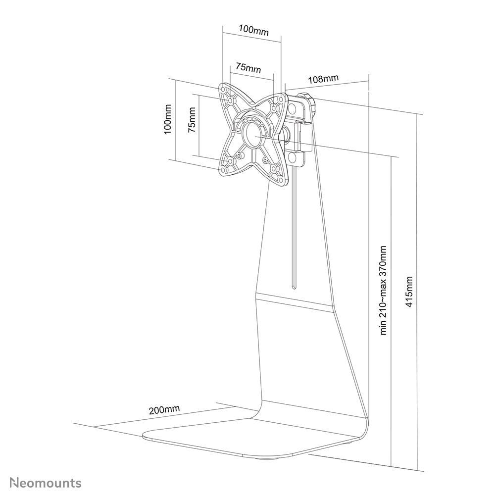 Neomounts FPMA-D850BLACK Monitor-Ständer 10-27"