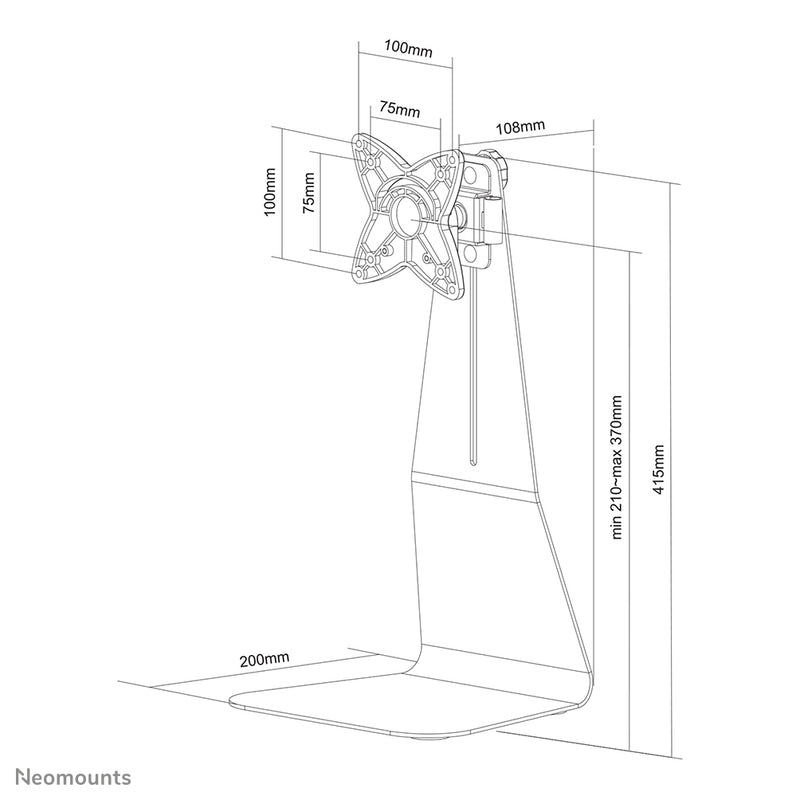 Neomounts FPMA-D850BLACK Monitor-Ständer 10-27"
