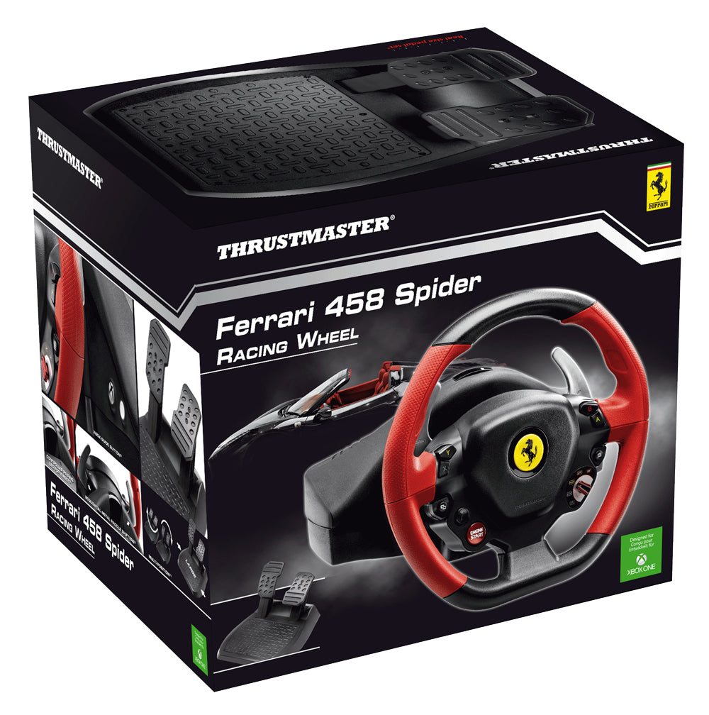 Thrustmaster Ferrari 458 Spider Schwarz, Rot USB Lenkrad + Pedale Xbox One