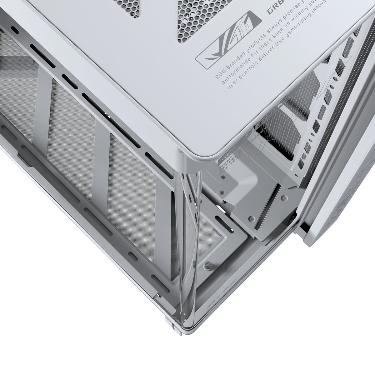 ASUS ROG CRONOX GR801 CURVE TG ARGB WHITE Midi Tower Weiß