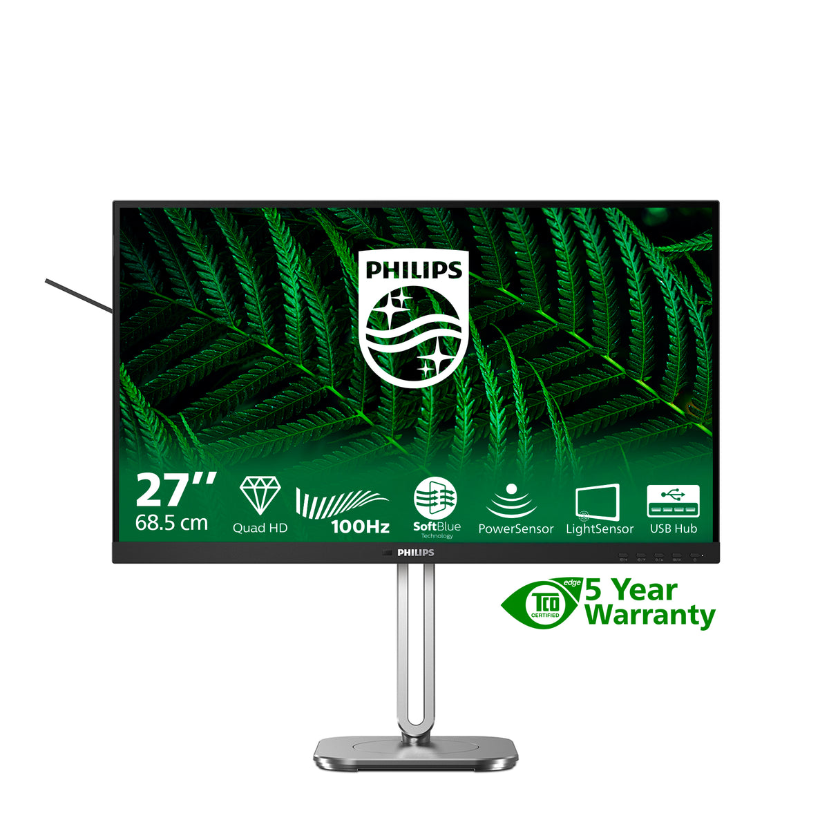 Philips 5000 series 27B2G5500/00 Computerbildschirm 68,6 cm (27") 2560 x 1440 Pixel Quad HD LCD Anthrazit