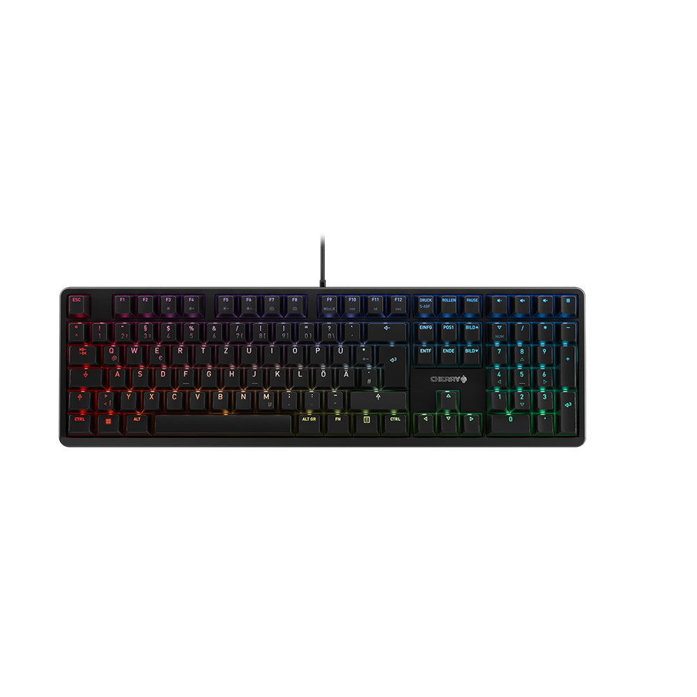 Clavier CHERRY G80-3000N RGB Universel USB QWERTZ Allemand Noir