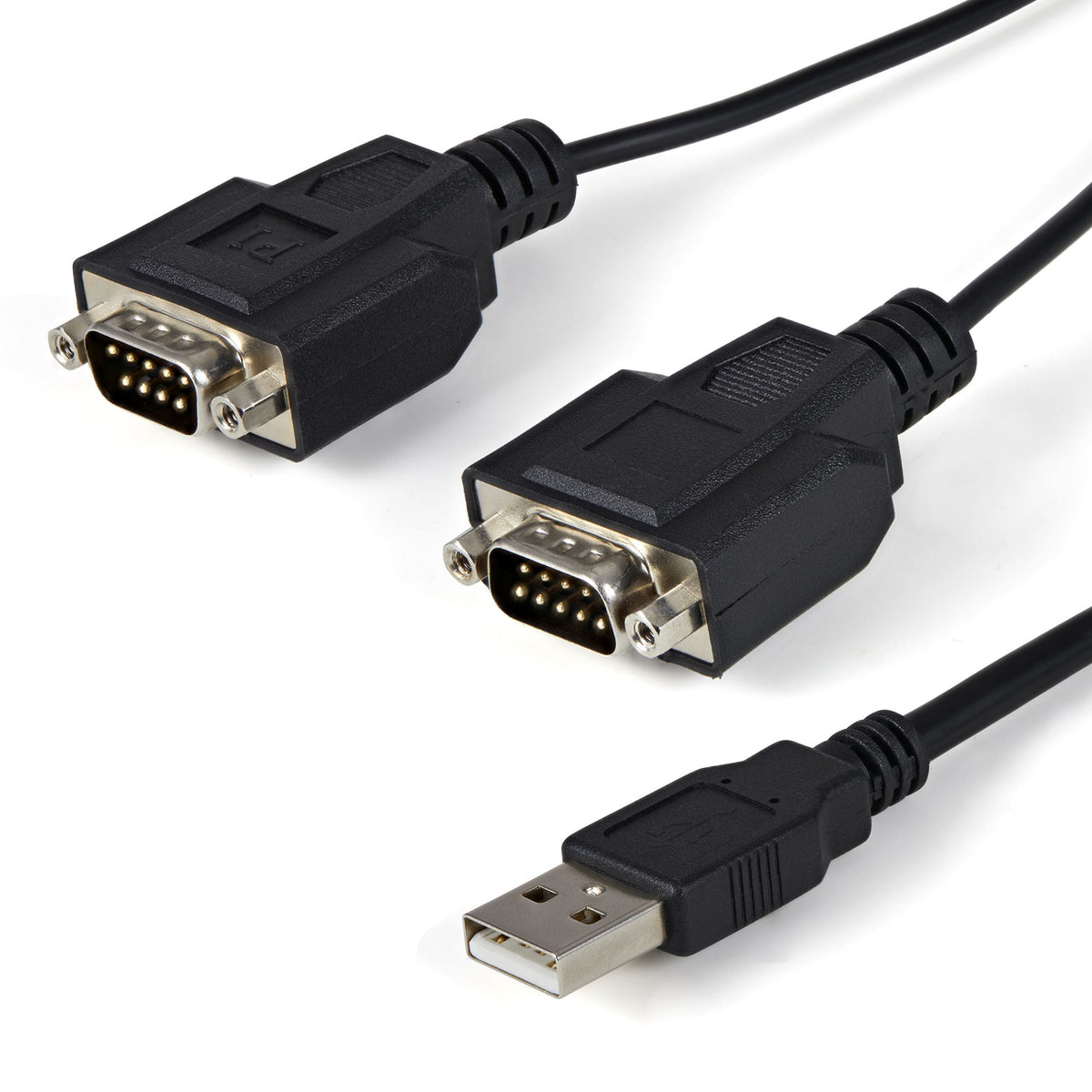 StarTech.com 1.8m 2-Port FTDI USB auf Seriell RS232 Adapter, USB zu RS232 DB9 Adapterkabel mit COM Retention, TAA-Konform