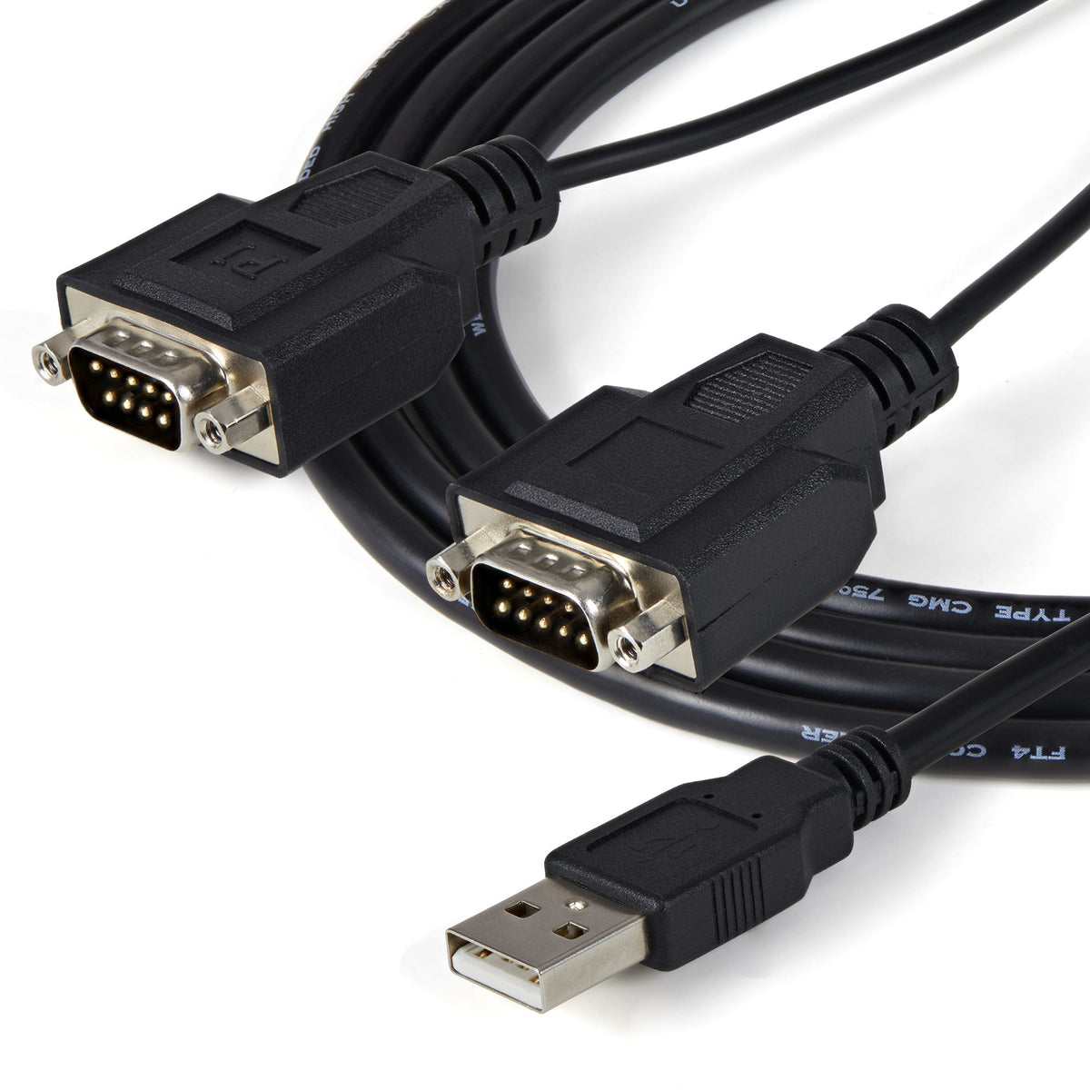 StarTech.com 1.8m 2-Port FTDI USB auf Seriell RS232 Adapter, USB zu RS232 DB9 Adapterkabel mit COM Retention, TAA-Konform