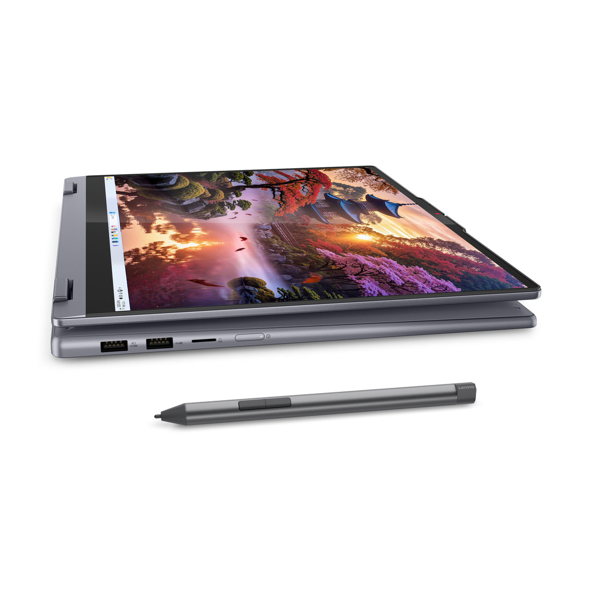 Lenovo IdeaPad 5 2-in-1 16AKP10 Copilot+ PC AMD Ryzen AI 7 350 Hybrid (2-in-1) 40,6 cm (16") Touchscreen WUXGA 16 GB LPDDR5x-SDRAM 1 TB SSD Wi-Fi 7 (802.11be) Windows 11 Home Deutsch Grau