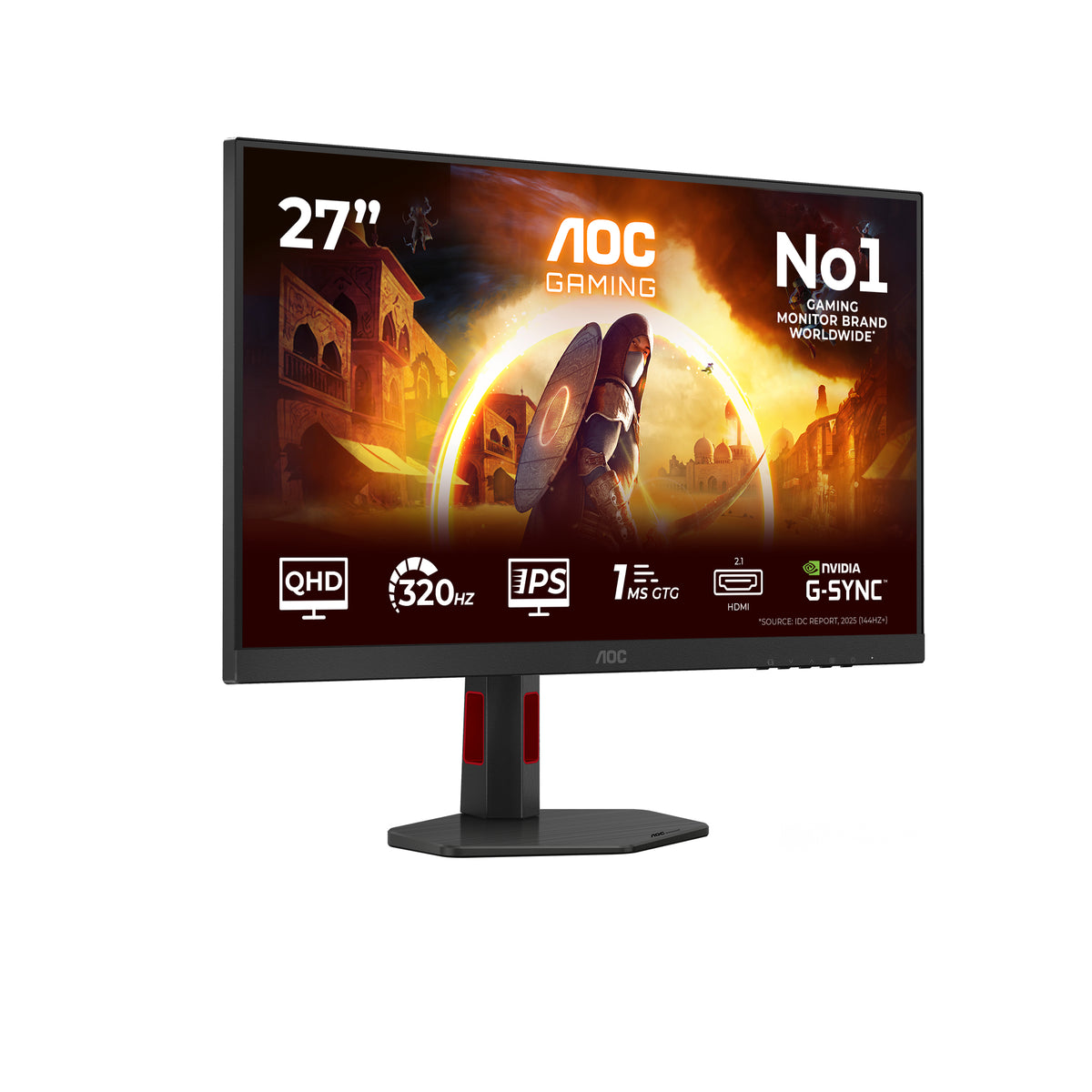 AOC G4 Q27G4SRU Computerbildschirm 68,6 cm (27") 2560 x 1440 Pixel Quad HD LED Schwarz, Rot