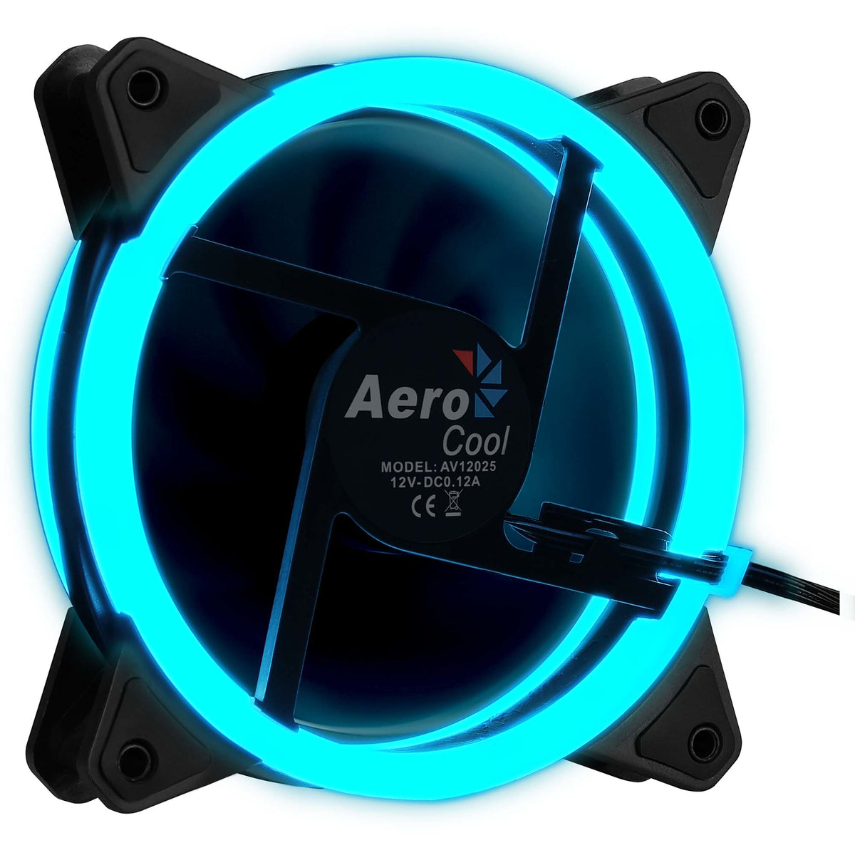 Aerocool Rev RGB Computergehäuse Ventilator 12 cm Schwarz